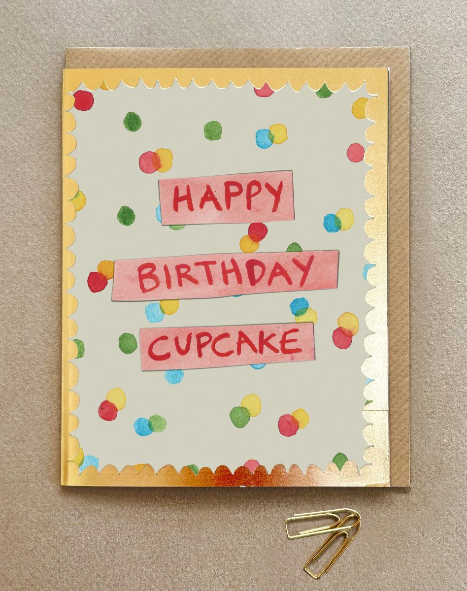 FP3604-Poet and Painter-Happy Birthday Cupcake-Card-Gala
