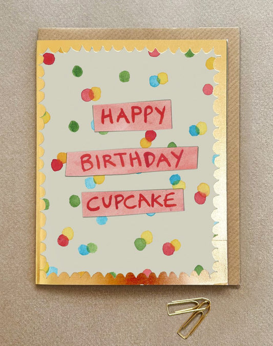 FP3604-Poet and Painter-Happy Birthday Cupcake-Card-Gala