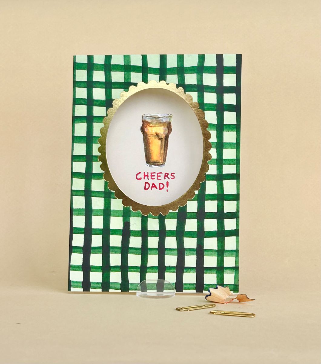 FP3611-Poet and Painter-Cheers Dad-Card-Framed