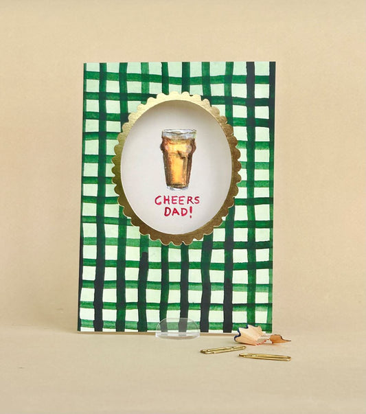 FP3611-Poet and Painter-Cheers Dad-Card-Framed
