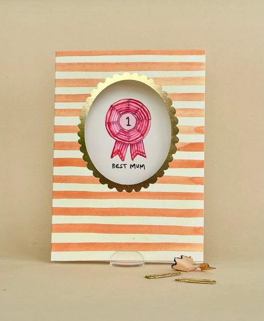 FP3615-Poet and Painter-Best Mum-Card-Framed