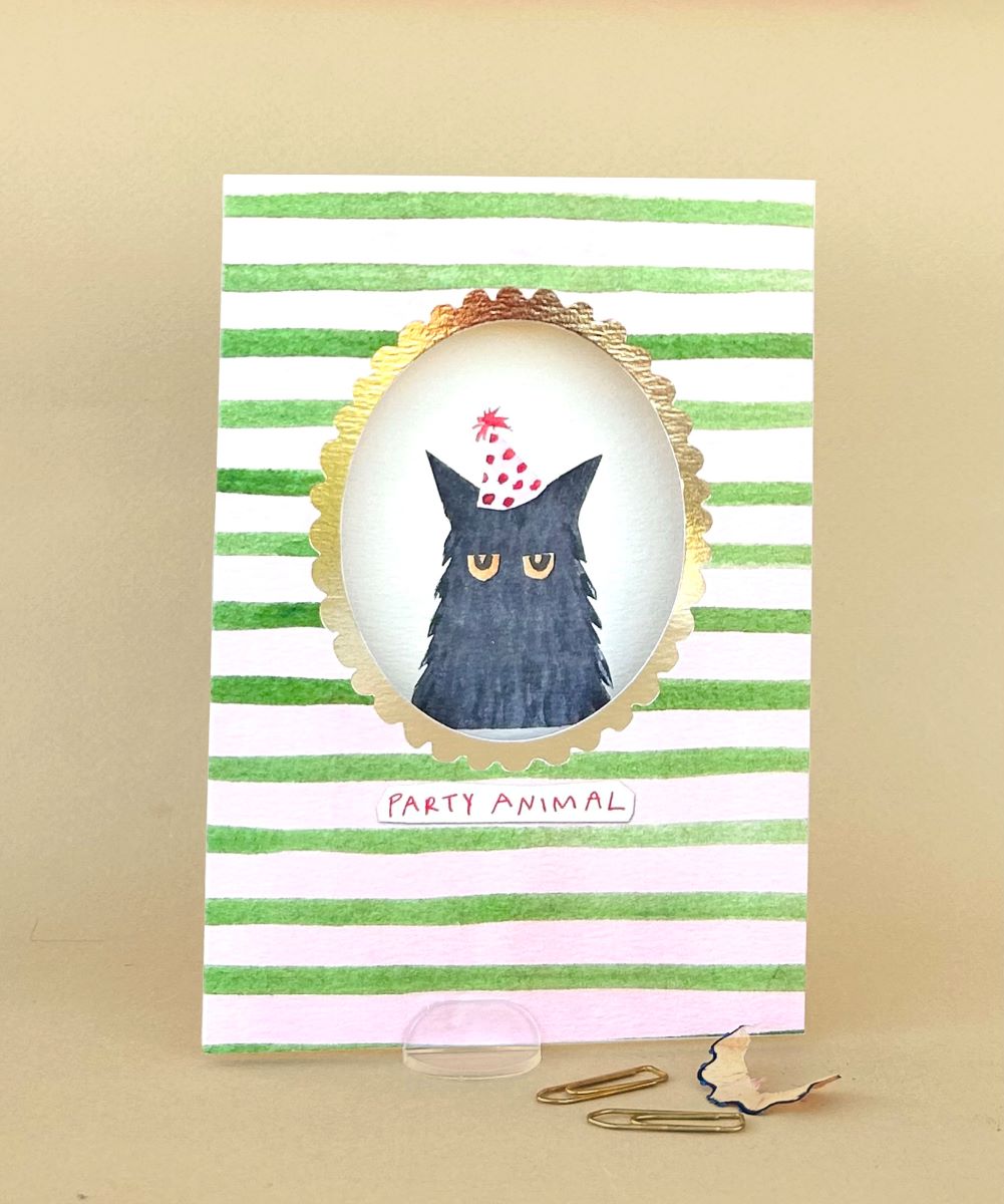 FP3617-Poet and Painter-Party Animal-Card-Framed