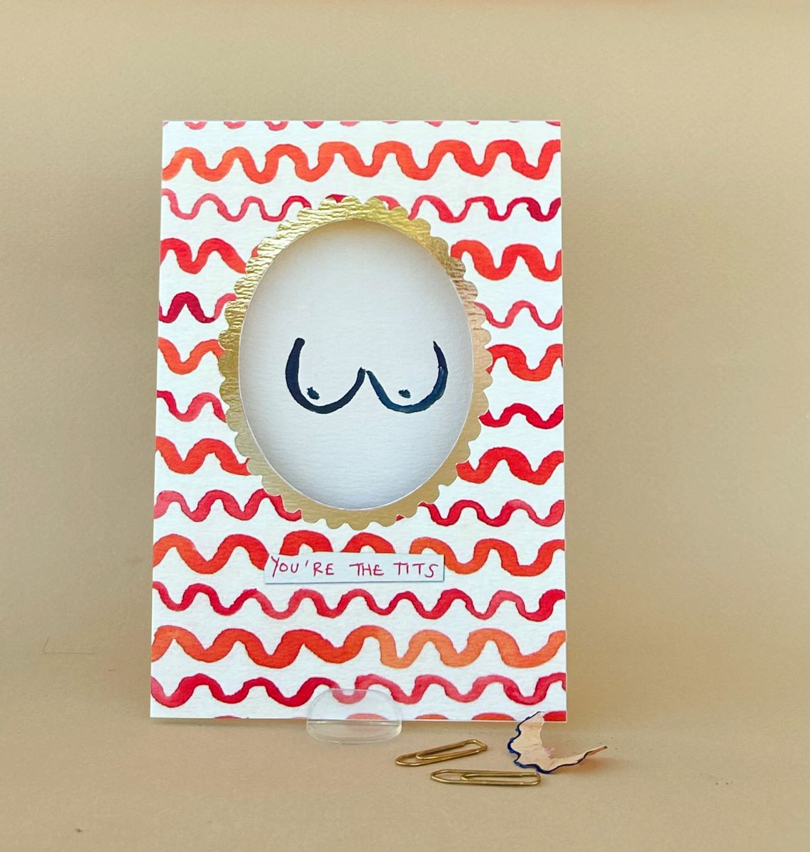 FP3619-Poet and Painter-You'Re The Tits-Card-Framed