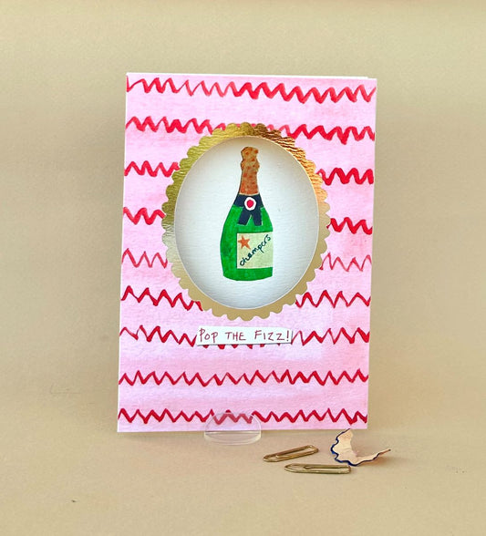 FP3620-Poet and Painter-Pop The Fizz-Card-Framed
