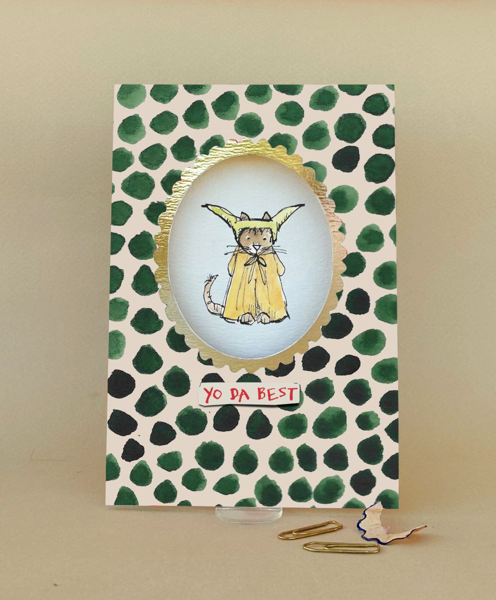 FP3634-Poet and Painter-Yoda-Card-Framed