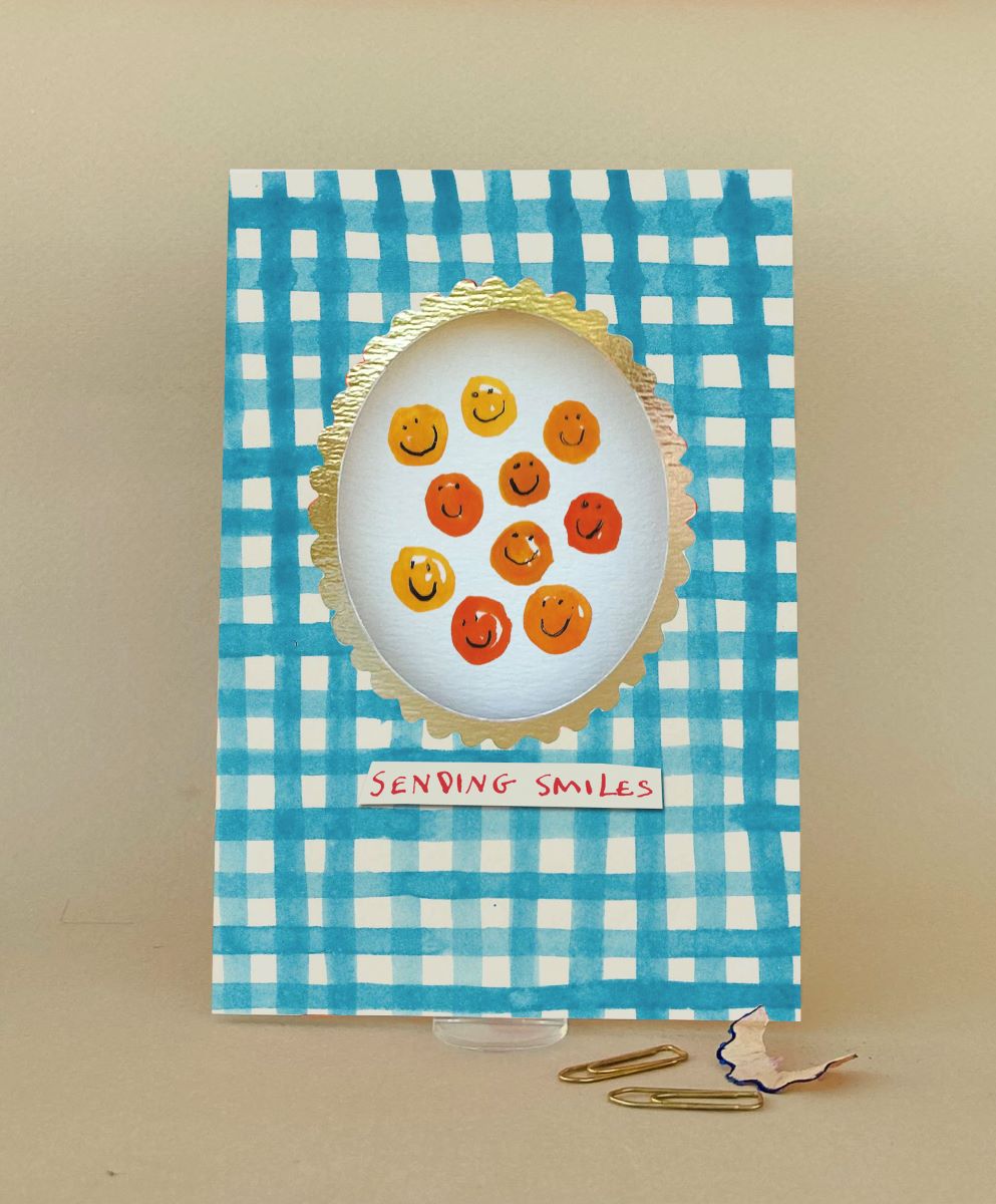 FP3636-Poet and Painter-Sending Smiles-Card-Framed