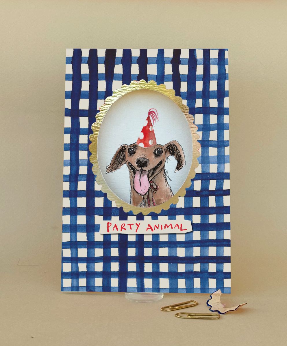 FP3639-Poet and Painter-Party Animal-Card-Framed