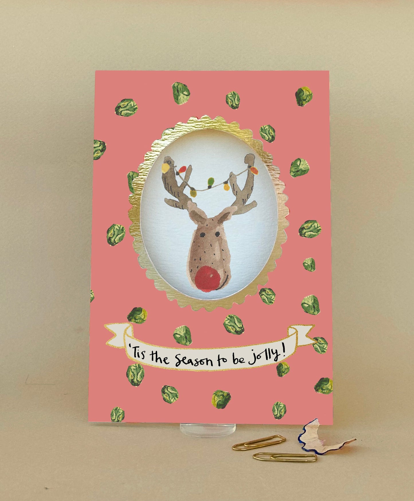 FP3683-Poet and Painter-Tis The Season To Be Jolly-Xmas Card-Festive Framed