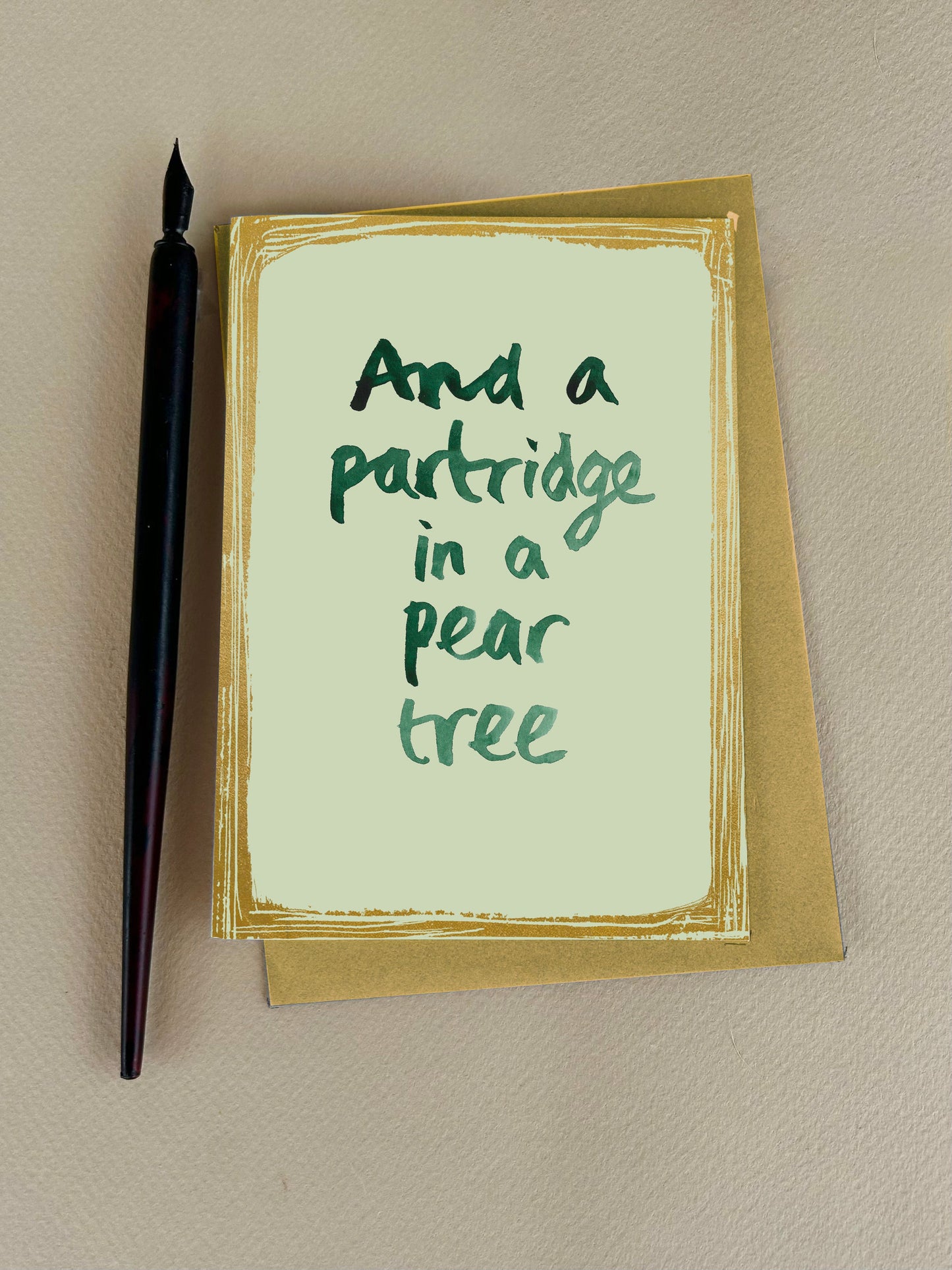 FP3688-Poet and Painter-And A Partridge In A Pear Tree-Xmas Card-Winter Wordy