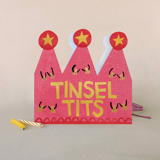 FP3691-Poet and Painter-Tinsel Tits-Xmas Card-Christmas Crowns
