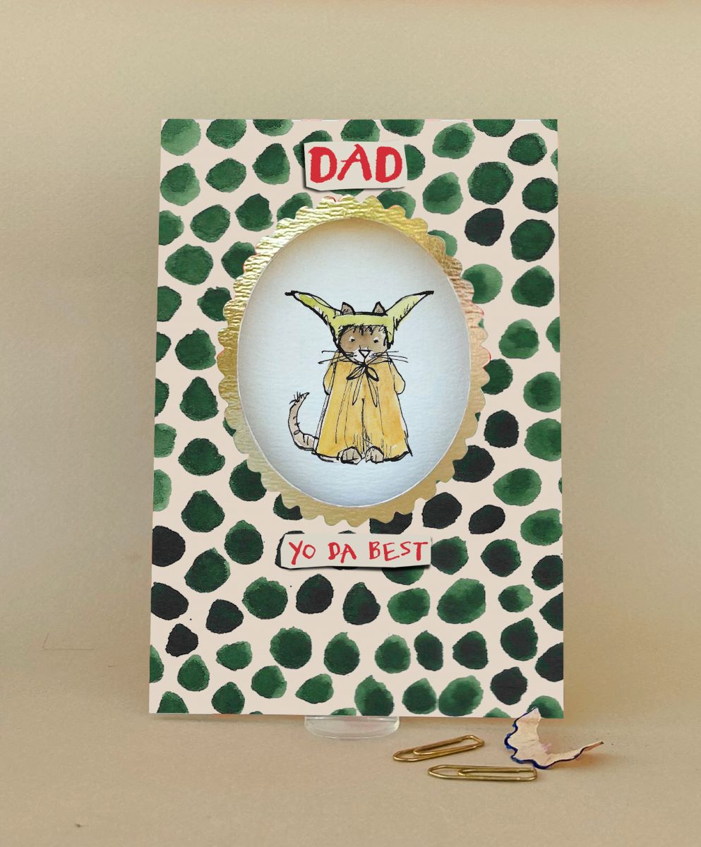 FP3751-Poet and Painter-Dad Yoda Best -Card-Framed