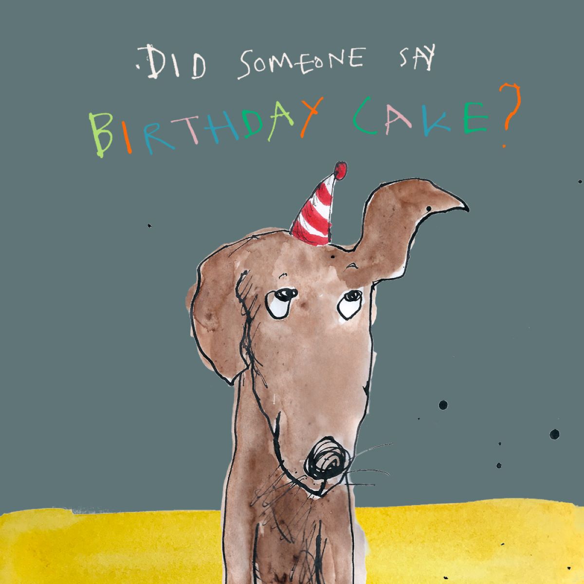 FP747-Poet and Painter-Birthday Cake-Card-Motley