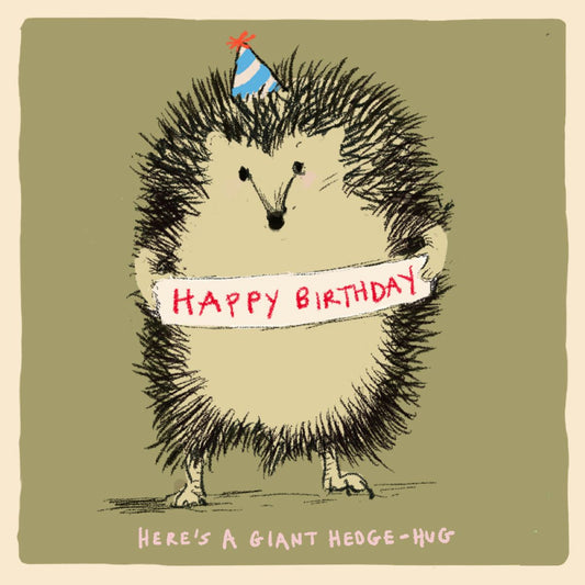 FP978-Poet and Painter-Happy Birthday Hedge Hug-Card-Motley