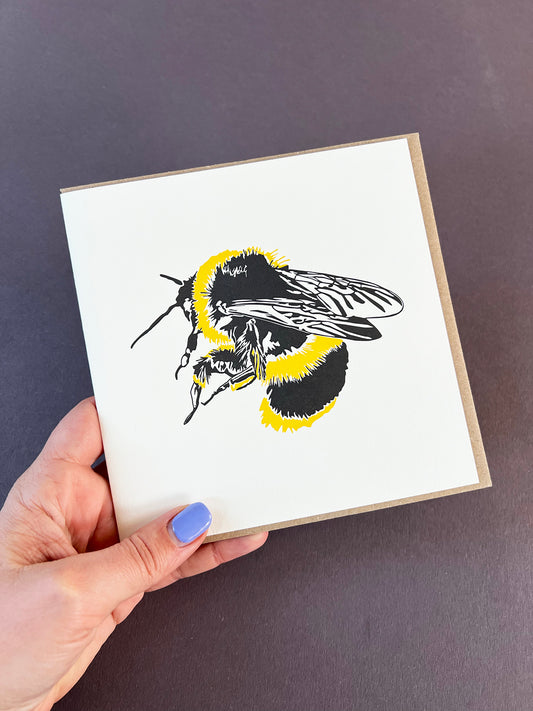 FFPI116-Penguin Ink-Bumble Bee-Card-Flora & Fauna