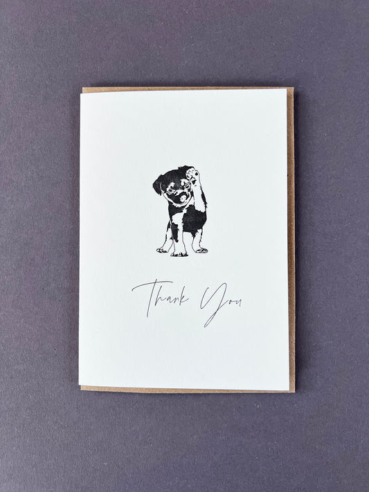 PI836-Penguin Ink-Thank You Puppy-Card-Celebration Notes