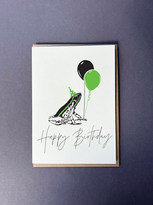 PI883-Penguin Ink-Birthday Frog-Card-Celebration Notes