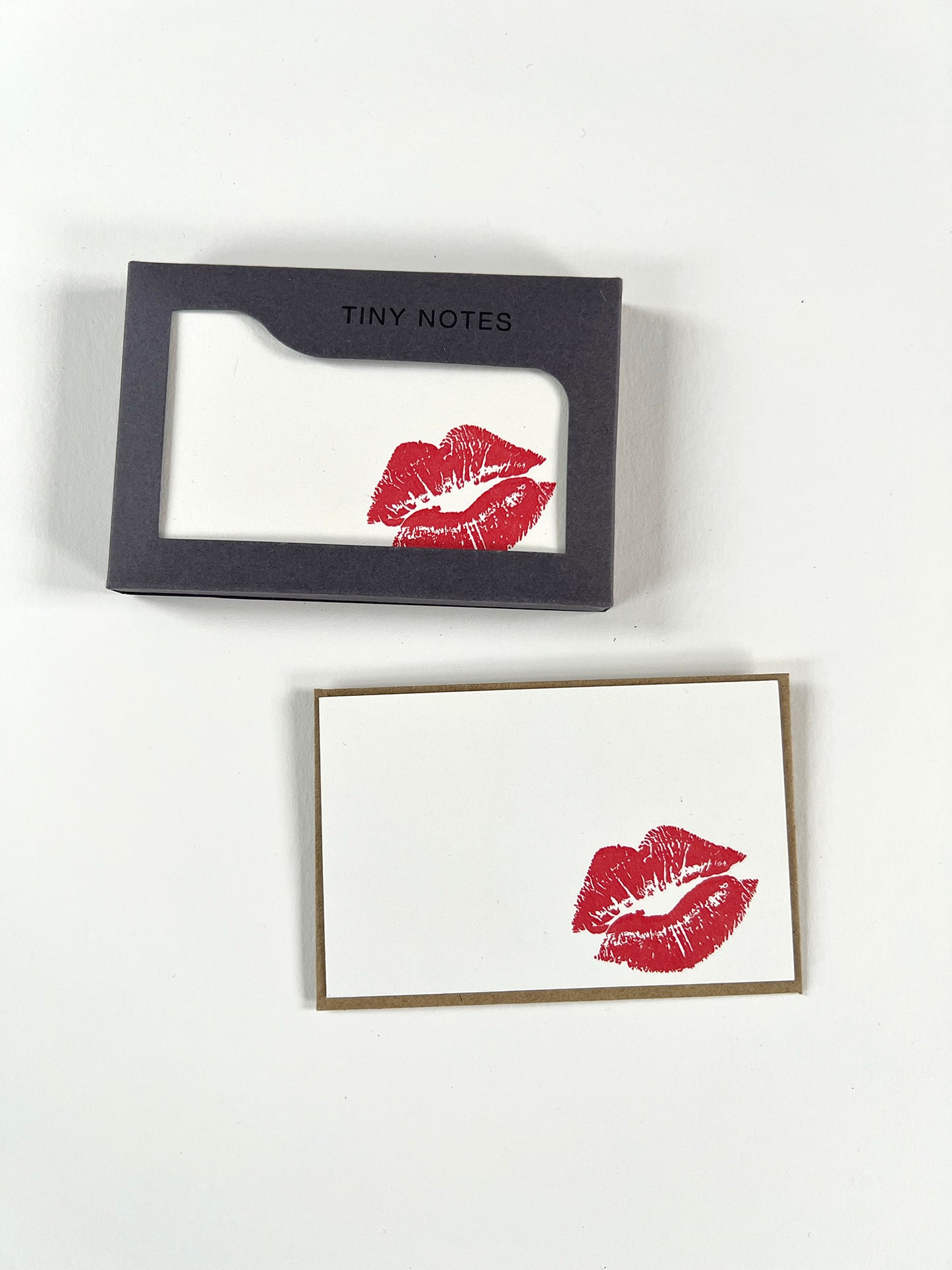 PITNB417-Penguin Ink-Kiss Tiny Note Boxed Set 10 Cards & Envelopes-Boxed Cards-Boxed Tiny Notes