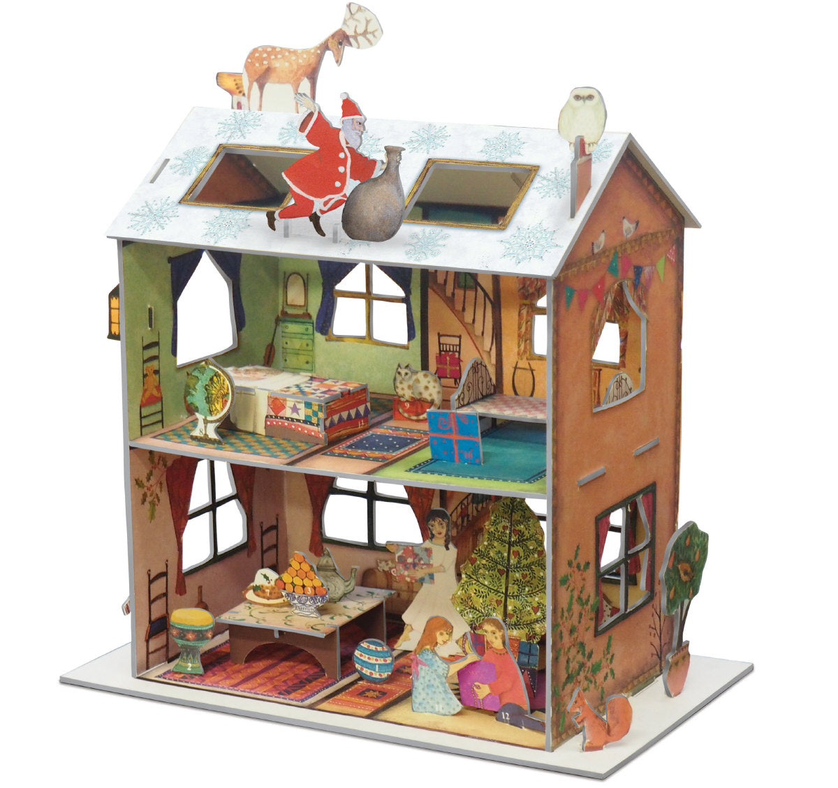 POP065-Roger La B-The Night Before Xmas Advent Large Pop & Slot Advent Calendar-Xmas Stationery-Pop & Slot