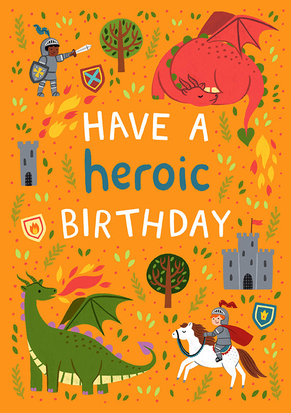 BY012-Pear Tree Press-Heroic Birthday-Card-Kids Birthday