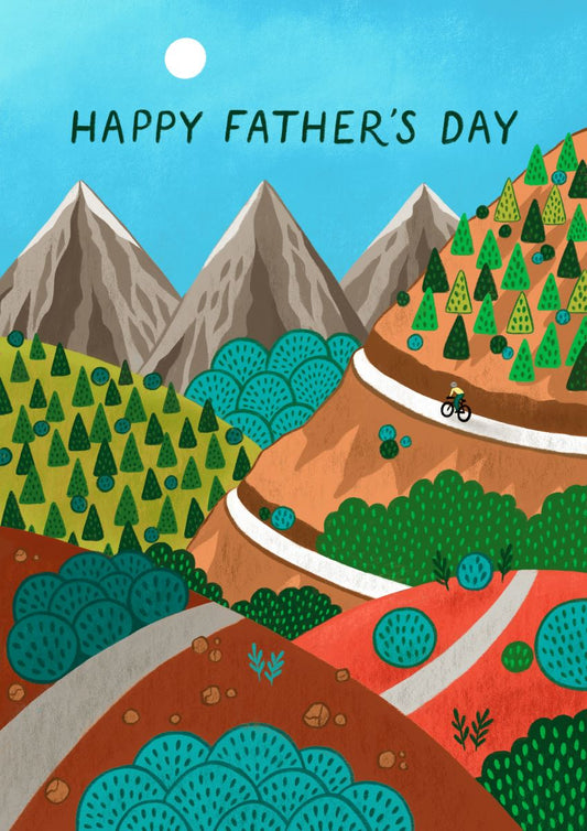 WHM008-Pear Tree-Cycling Father�S Day-Card-Whimsical Collection