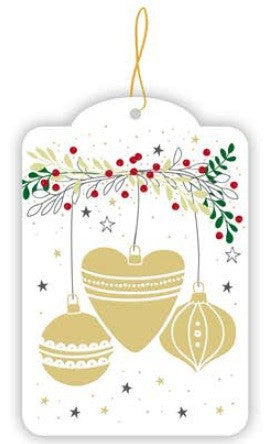 0831-Quire-Christmas Baubles-Xmas Gift Tags-5 Pk