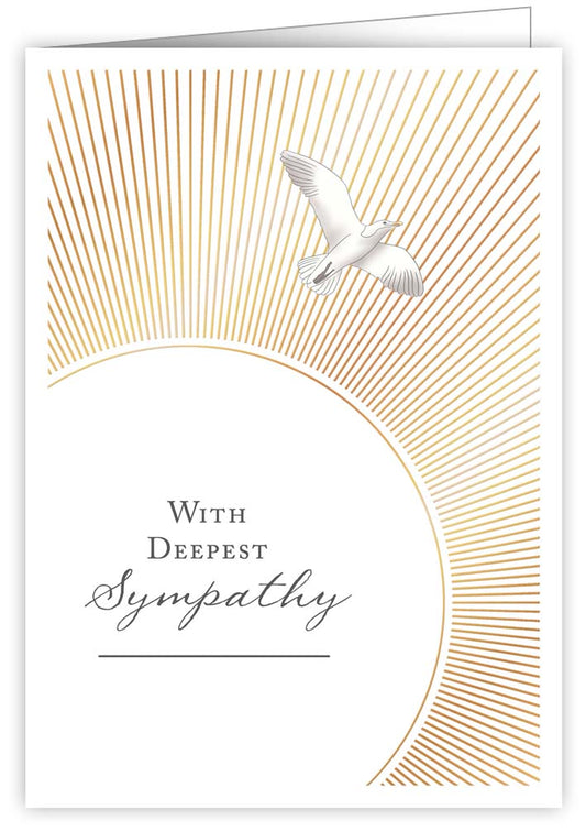 1063-Quire-With Deepest Sympathy-Card-Ivory White