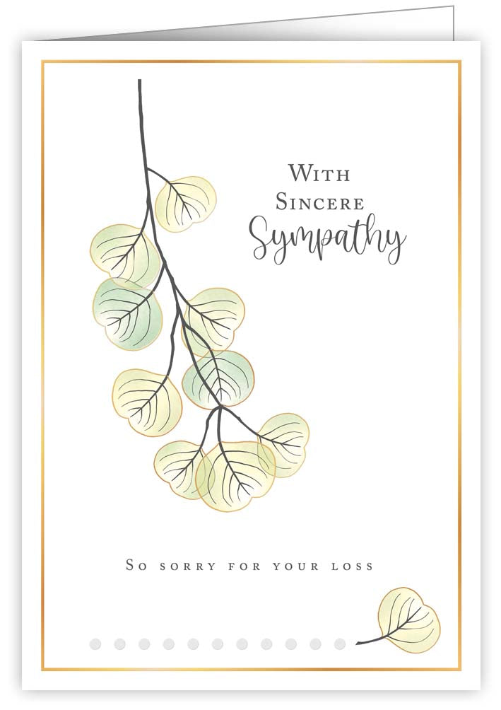 1069-Quire-Twig With Leaves-Card-Ivory White