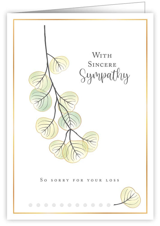 1069-Quire-Twig With Leaves-Card-Ivory White