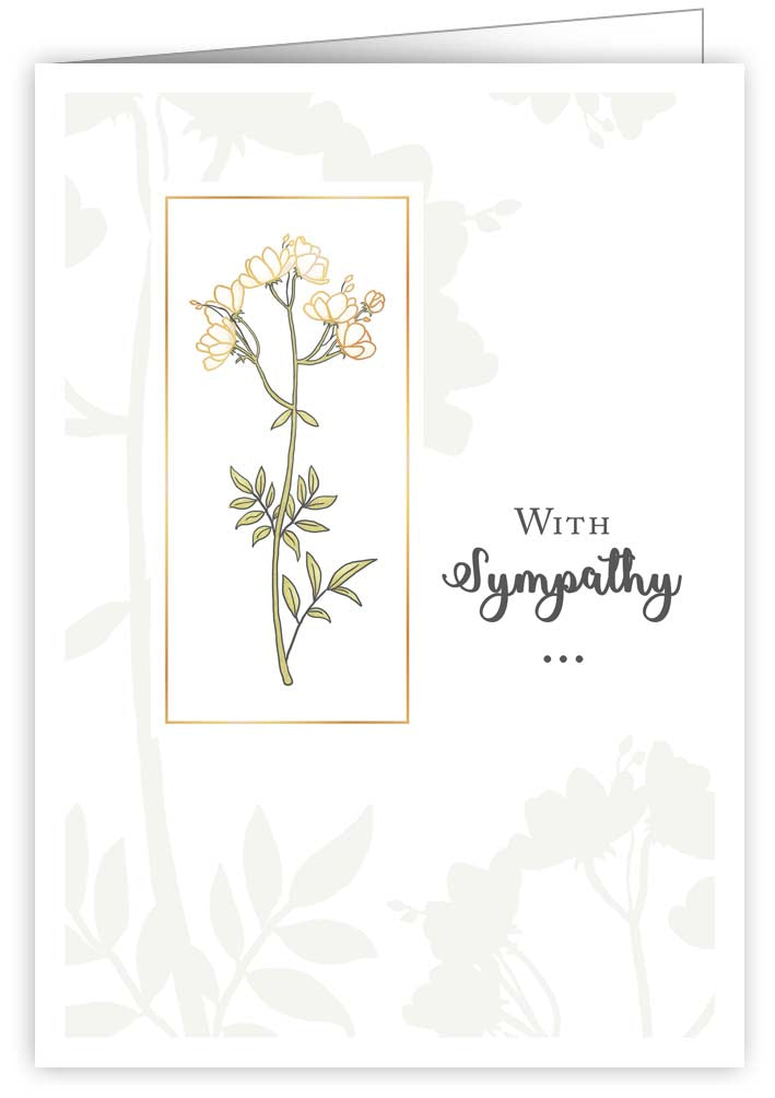 1070-Quire-White Flowers-Card-Ivory White