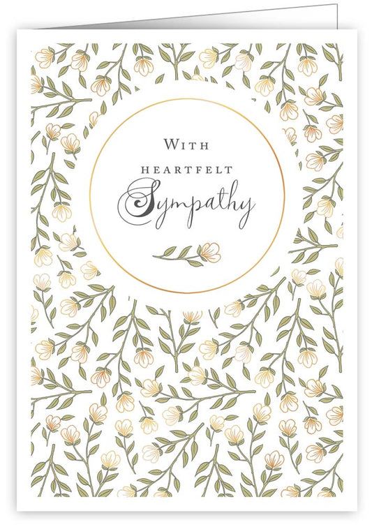 1073-Quire-Little White Flowers-Card-Ivory White