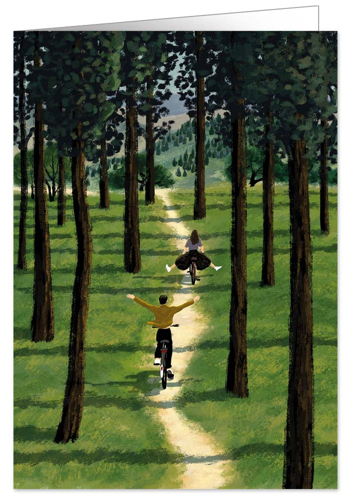 1996-Quire-Bike Forest-Card-Heartfelt