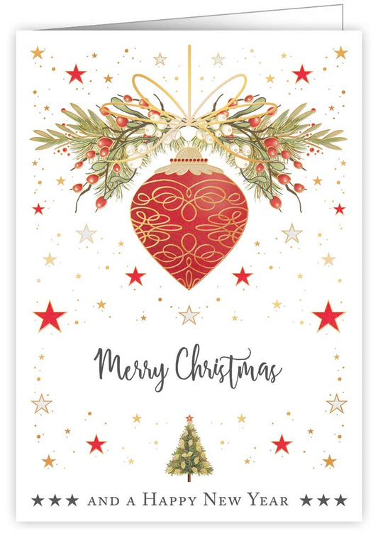 4786-Quire-Red Ornament-Xmas Card-Mac Classic