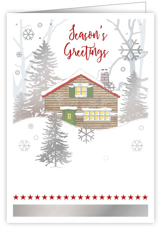 4791-Quire-Snow Capped Cabin-Xmas Card-Mac Classic