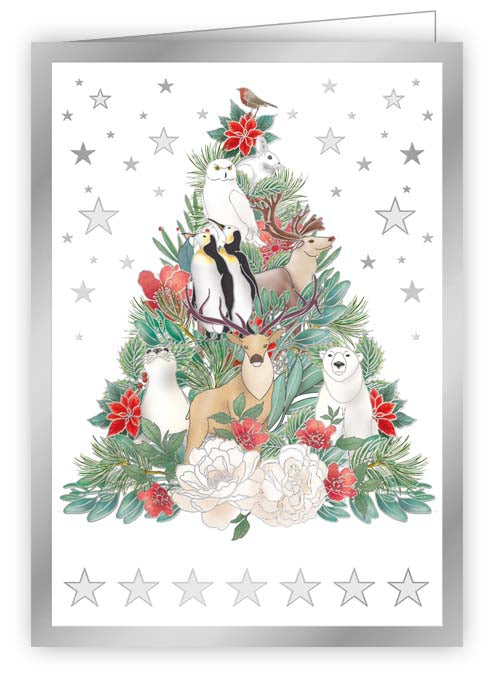 7049-Quire-Winter Animals-Xmas Mini Card-Mini Cards