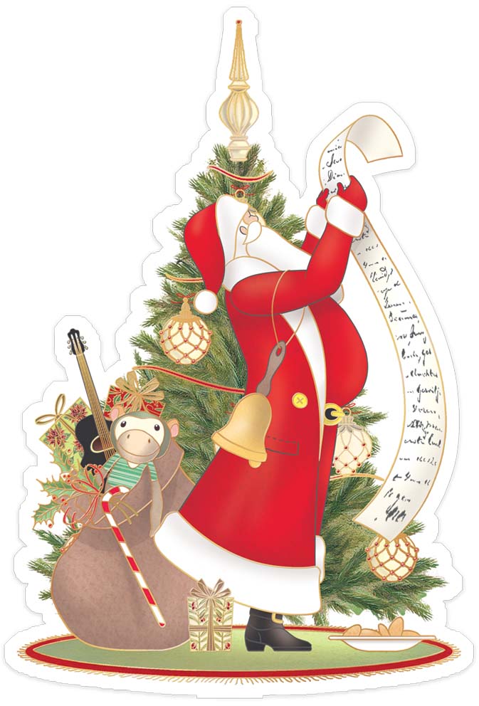 8388-Quire-Santa (3 Designs X3 Hangers)-Xmas Partyware-Bunting