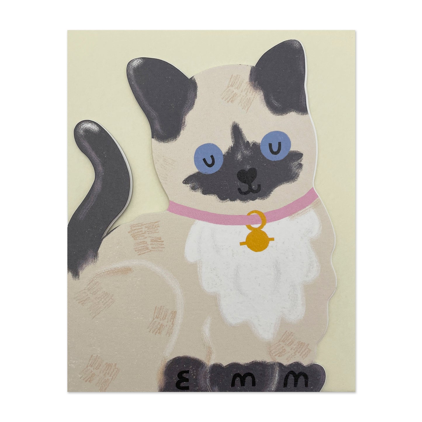 BOM004-Raspberry Blossom-Siamese Kitten-Card-Meow Wow