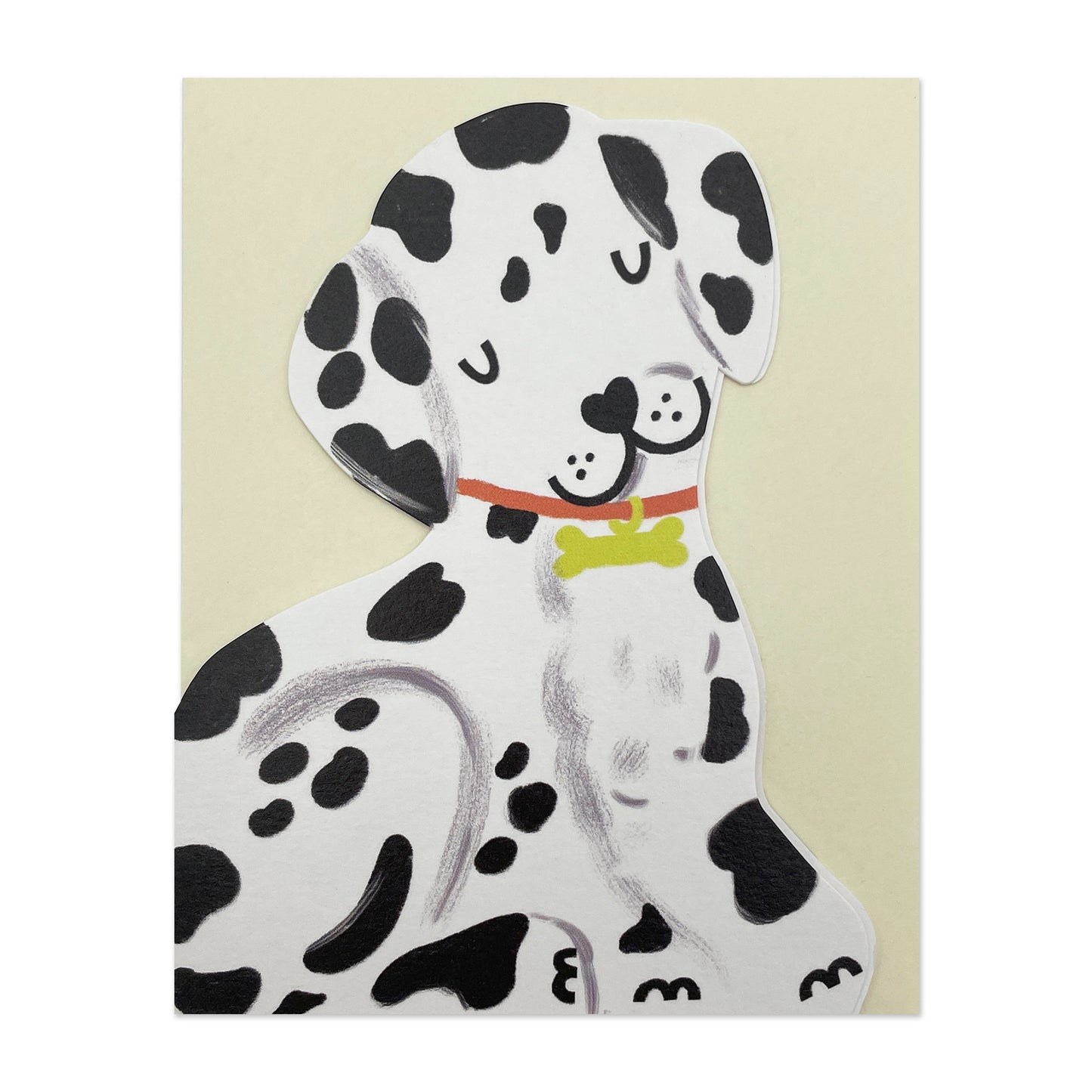 BOM007-Raspberry Blossom-Dalmation Puppy-Card-Bow Wow