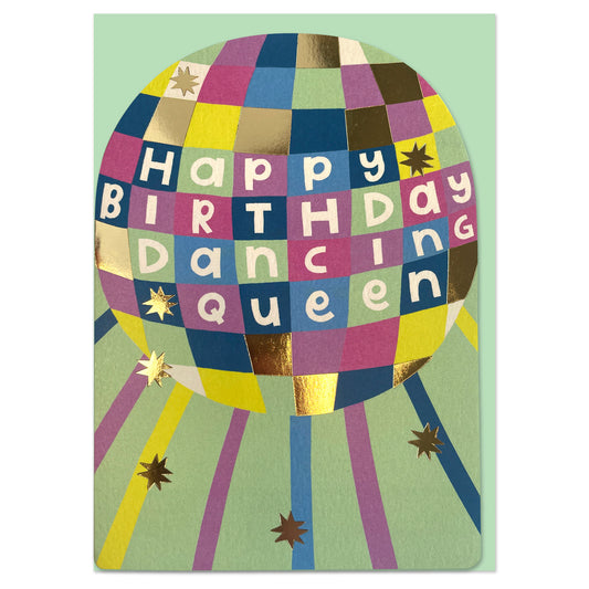 BRS004-Raspberry Blossom-Happy Birthday Dancing Queen-Card-Brightside