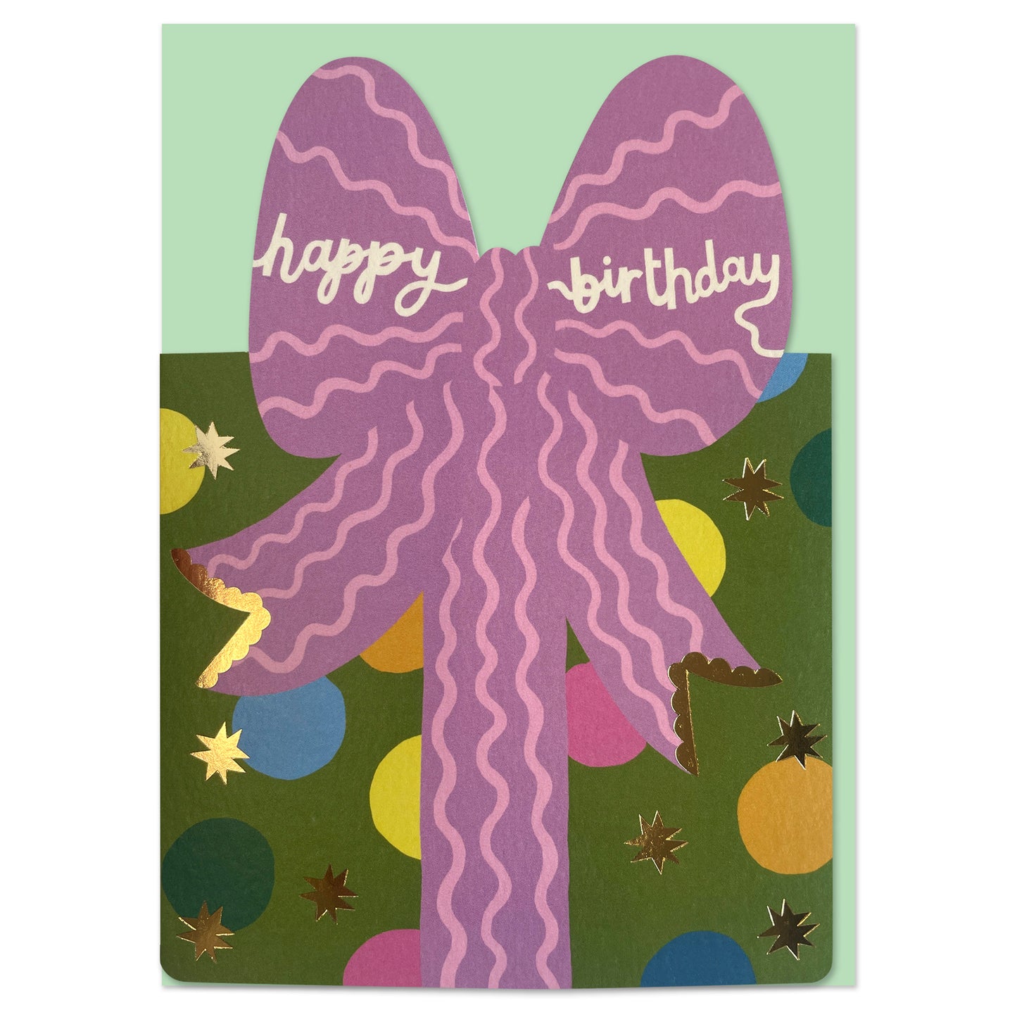 BRS005-Raspberry Blossom-Happy Birthday Present-Card-Brightside