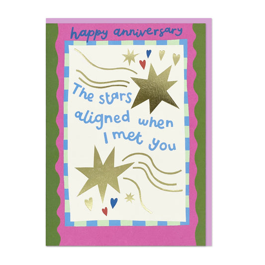 DYD010-Raspberry Blossom-Stars Aligned-Card-Daydreamer