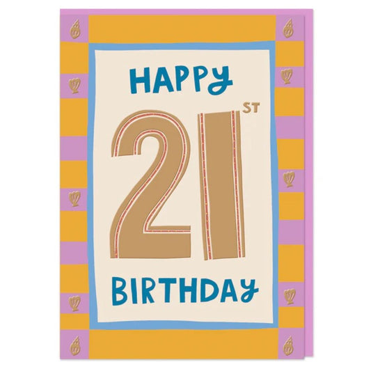 DYD012-Raspberry Blossom-Happy 21St Birthday-Card-Daydream
