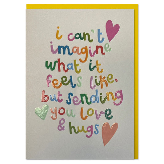 HEH005-Raspberry Blossom-I Can'T Imagine What It Feels Like -Card-Healing Hugs