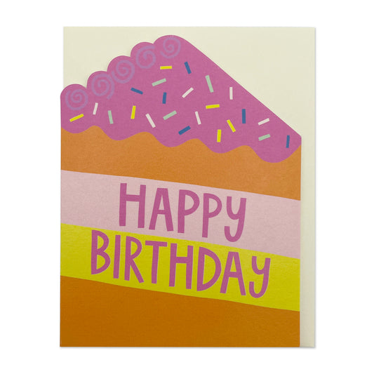 LIJ008-Raspberry Blossom-Happy Birthday Cake-Card-Little Joys