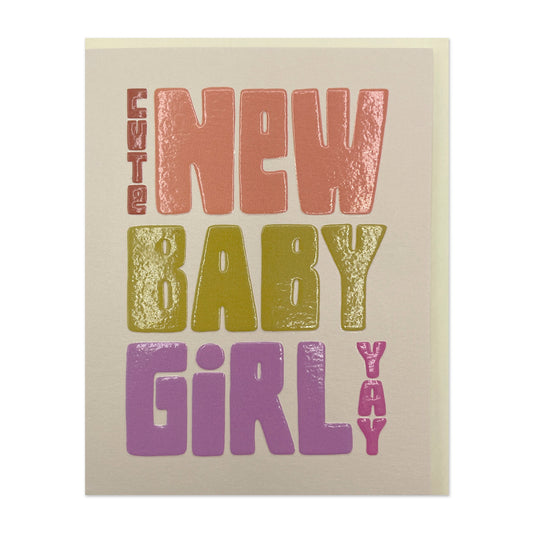 LIJ034-Raspberry Blossom-New Baby Girl-Card-Little Joys