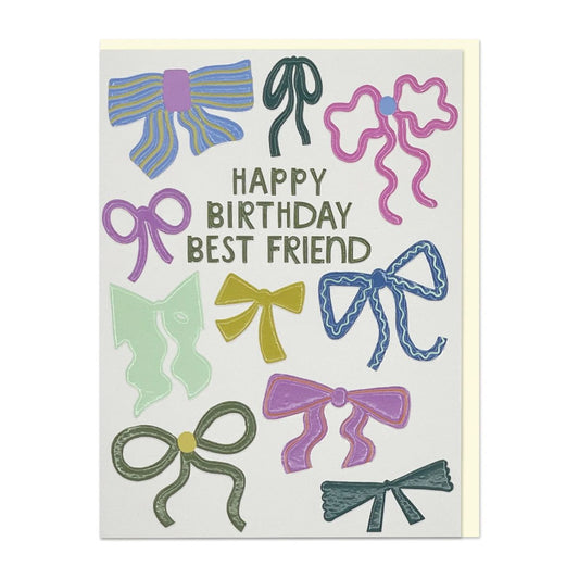 LIJ076-Raspberry Blossom-Happy Birthday Best Friend-Card-Little Joys