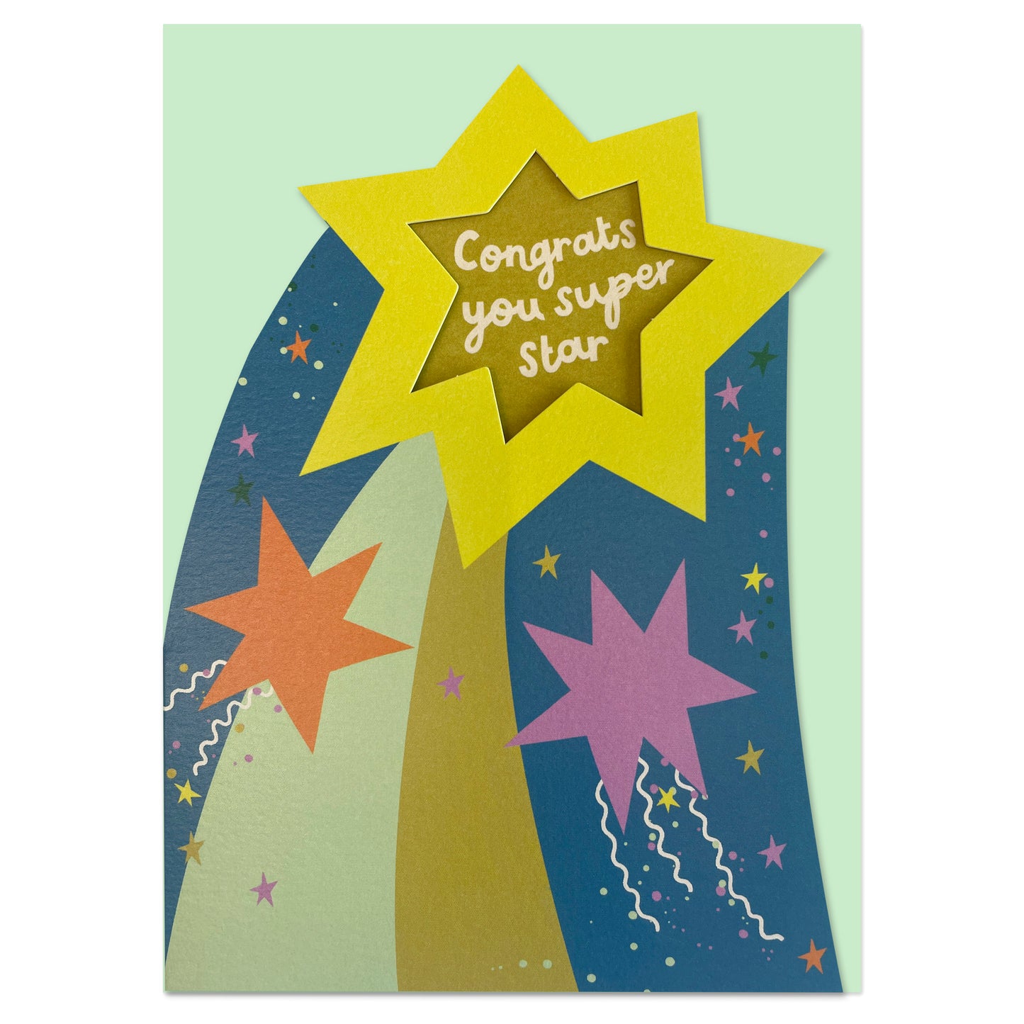 SWL008-Raspberry Blossom-Congrats You Super Star-Card-Sweet Life