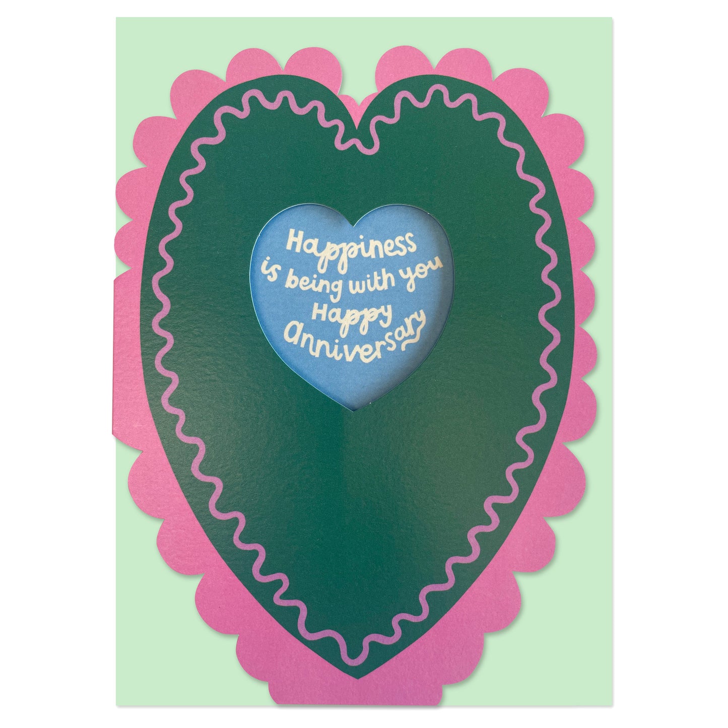 SWL010-Raspberry Blossom-Happiness Is Being With You. Happy Anniversary-Card-Sweet Life