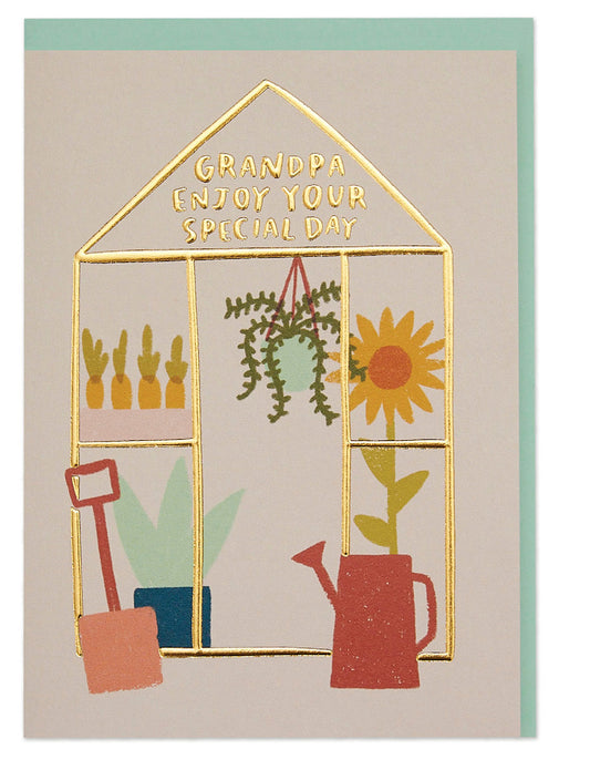 WHM045-Raspberry Blossom-Grandpa Enjoy Your Special Day-Card-Whimsical