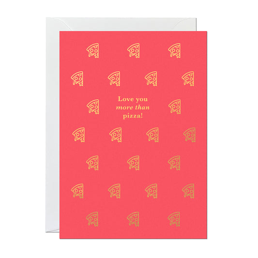 C129-Ricicle Cards-Love You More Than Pizza-Card-