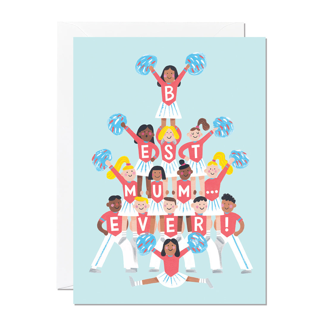 C234-Ricicle Cards-Best Mum Ever Cheerleaders-Card-